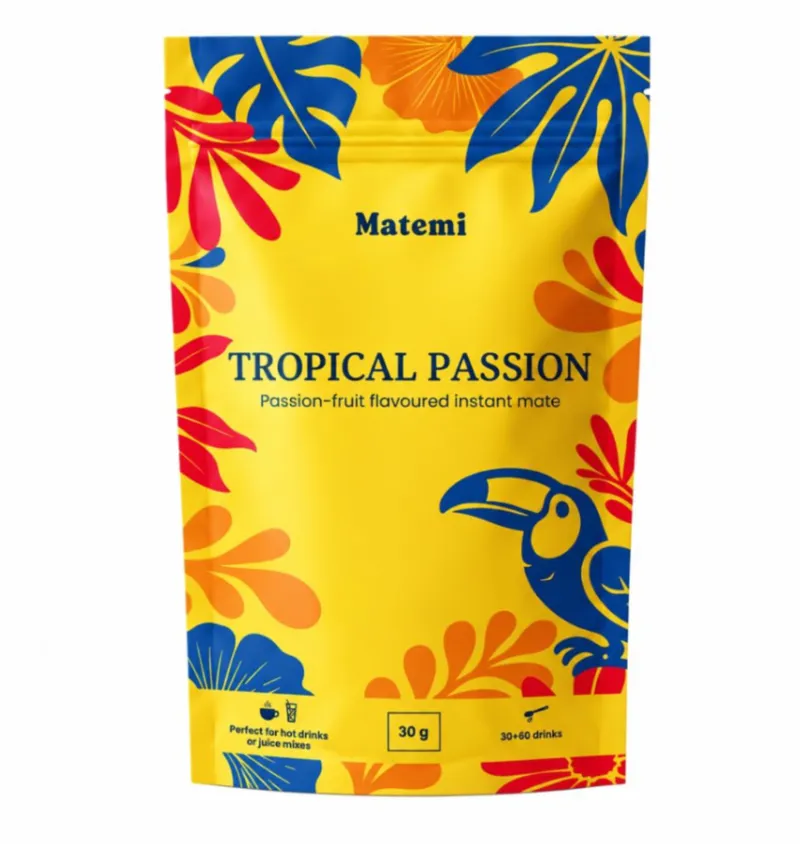 Matemi Tropical Passion – soluble yerba mate with passionflower, 30 g